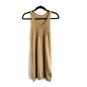 Tara Jarmon gold mini dress